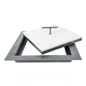 Floor Access Hatch "Economy" – Flush Fit Metal Cover for Tile, Laminate, Carpet & Wood Floors (Indoor Use)