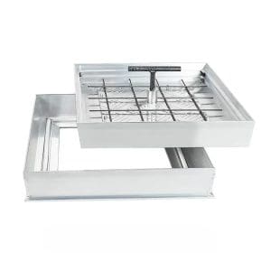 Aluminium Floor Access Hatch "Light" – Flush-Fit Fillable Cover for Tile, Wood, Laminate & Carpet (Indoor/Outdoor Use)